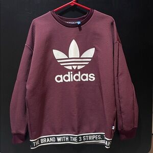 Adidas Women's Burgundy Crewneck Sweater